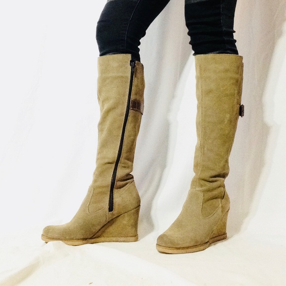 Aldo Shoes - Aldo Tall suede platform wedge ankle boots